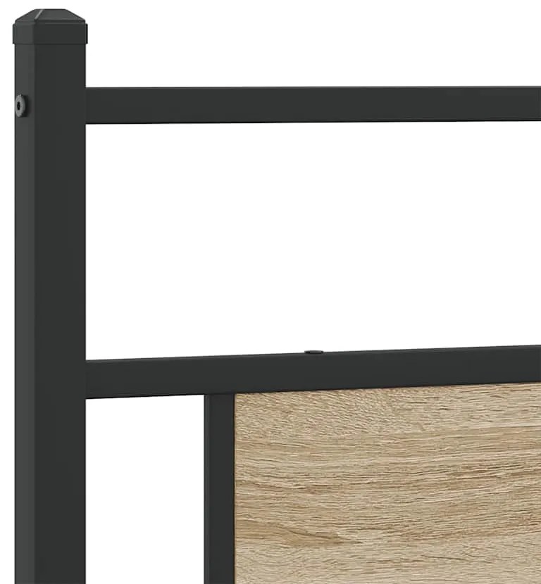 Cabeceira de cama 160 cm derivados madeira/aço carvalho sonoma