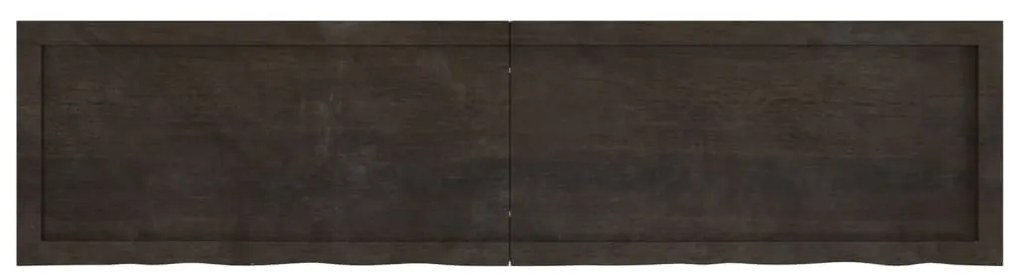 Tampo de mesa 160x40x(2-6) cm carvalho tratado castanho-escuro