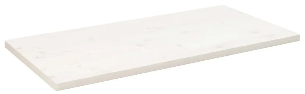 824416 vidaXL Tampo de mesa retangular 100x60x2,5 cm pinho maciço branco