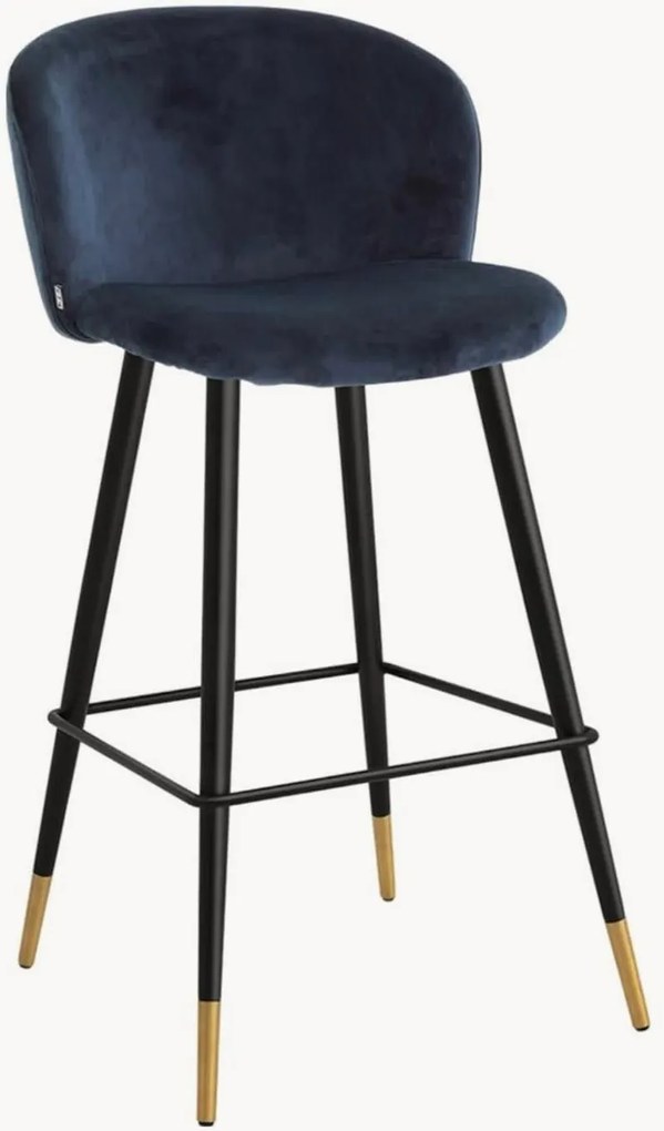 Cadeira de bar artesanal em veludo Volante