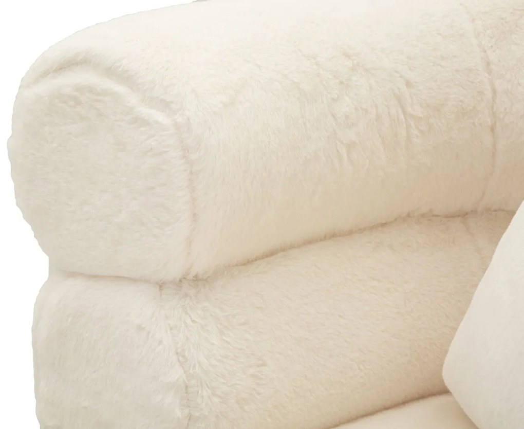 POLTRONA SOFFY PLUS COM ALMOFADA BRANCA 78X68X85 CM