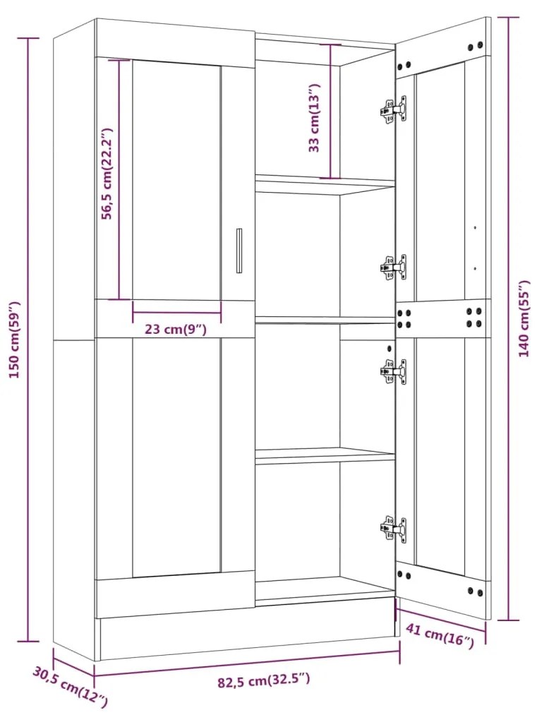 Vitrine Real - Nogueira - 150cm - Design Moderno