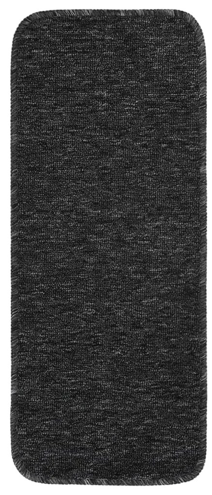 Tapetes antiderrapantes retang. escadas 15pcs 60x25cm antracite
