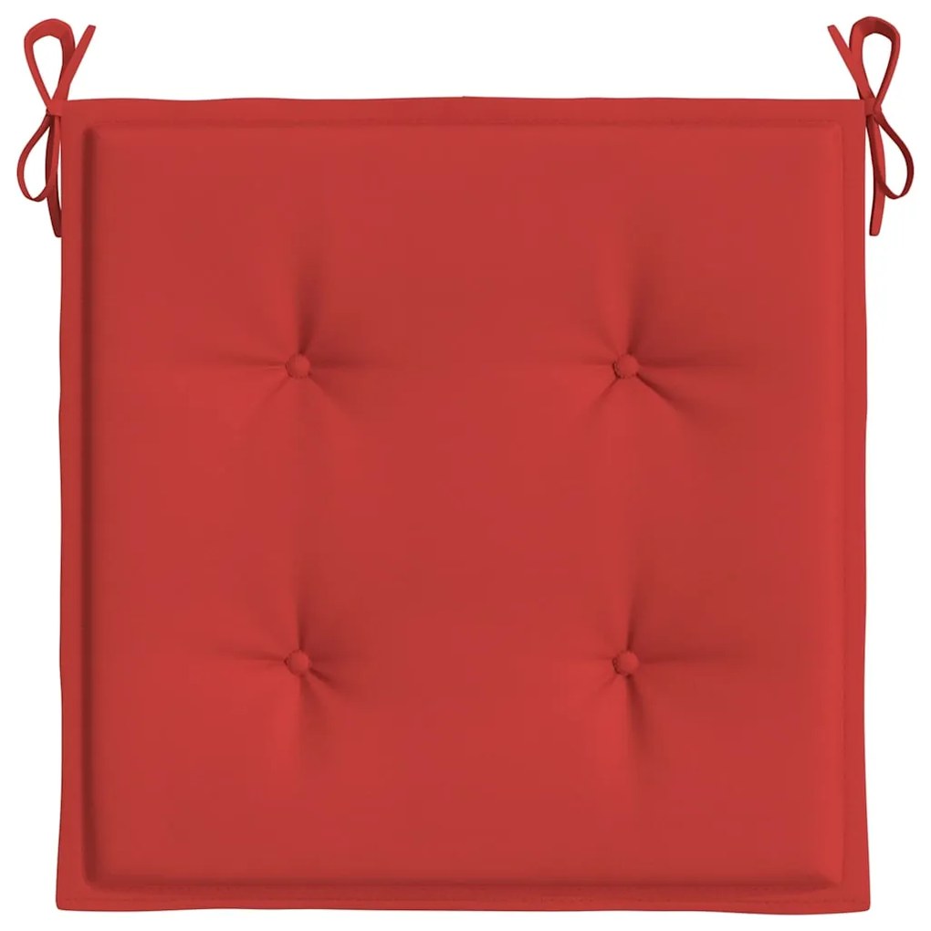 Almofadões p/ cadeiras jardim 6pcs 40x40x4 cm oxford vermelho