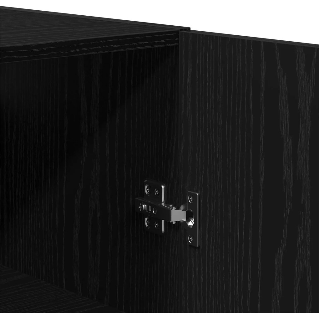 Armário Alto vidaXL Carvalho Preto 69,5x34x180 cm Madeiras de Engenhar