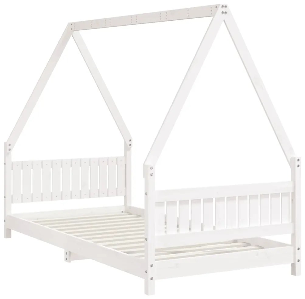 Estrutura de cama infantil 90x190 cm pinho maciço branco