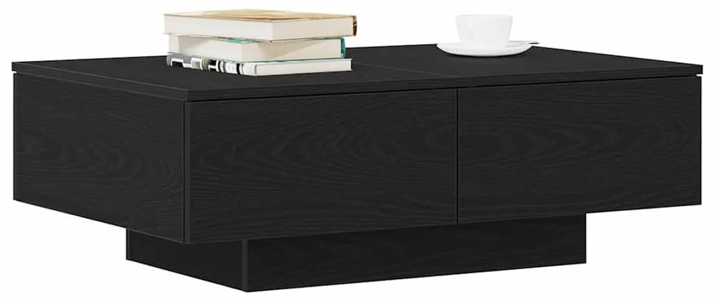 Mesa de Centro vidaXL em Madeira de Carvalho Preto 90x60x31 cm