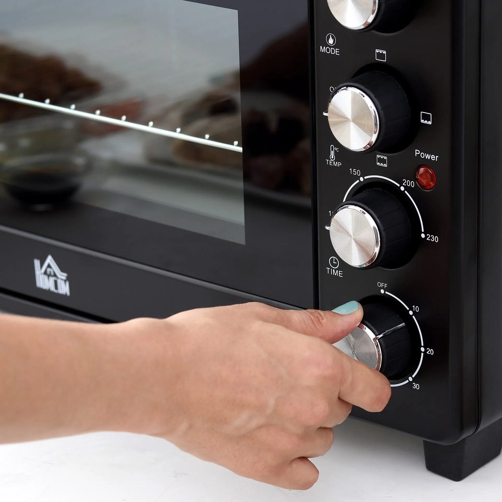 Mini-Forno com 3 Modos de Aquecimento e Temperatura até 230ºC