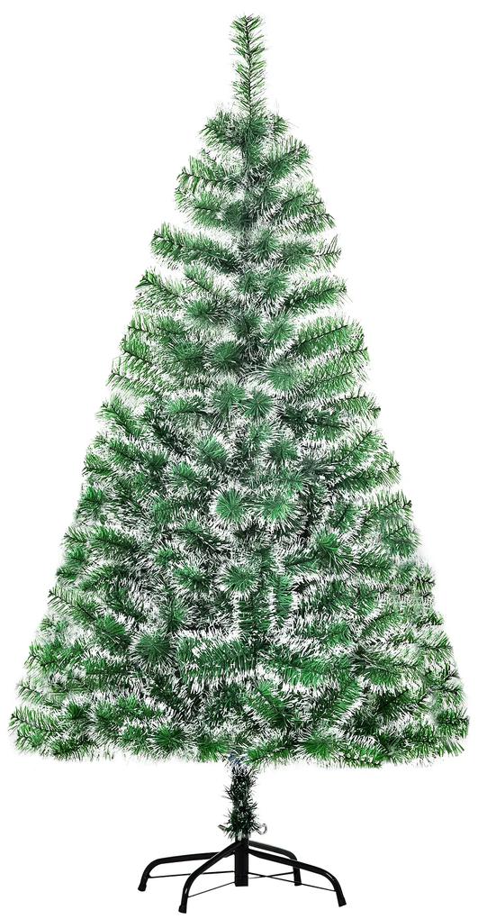 HOMCOM Árvore de Natal Artificial 150cm com 416 Ramos e Suporte de Metal Decoração Interior Sala de Estar Festas Ø75x150cm Verde | Aosom Portugal