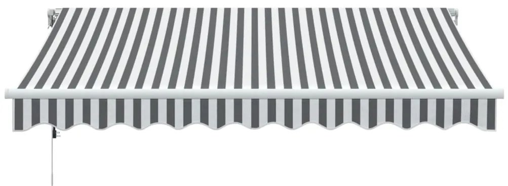 Toldo retrátil automático 300x250 cm antracite e branco