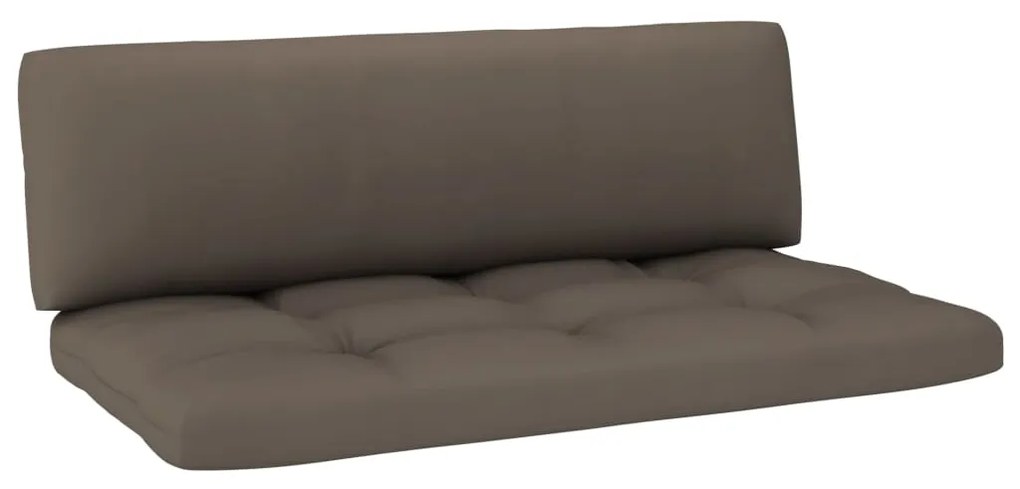 6 pcs conj. lounge paletes + almofadões pinho impregnado branco