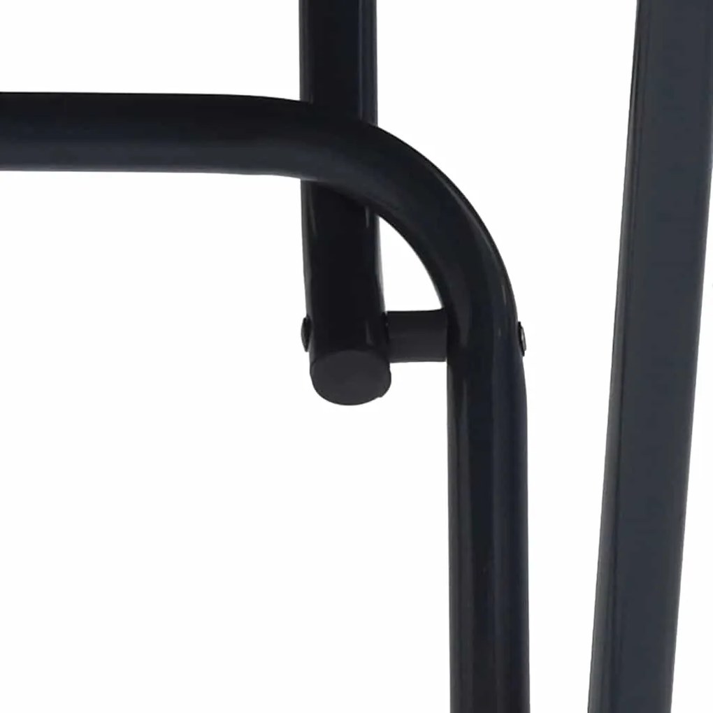 Mesa de Jardim Dobrável Antracite Ø50x72 cm Aço