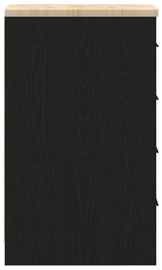 Armário de arrumação de garagem Preto 30x51x85 cm