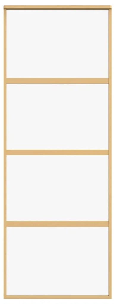 Porta deslizante 76x205 cm vidro ESG/alumínio dourado