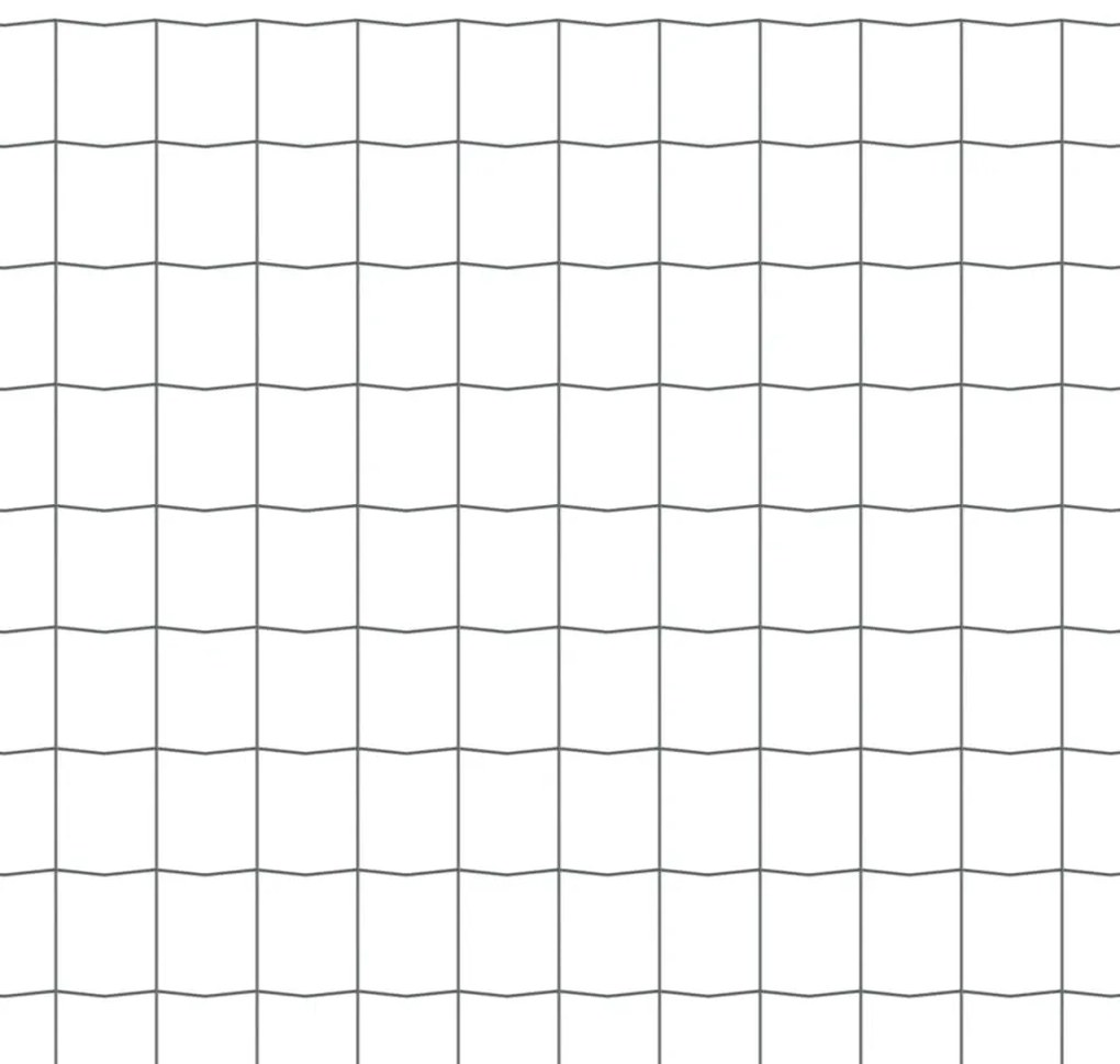 Cerca 25x1 m aço cinzento