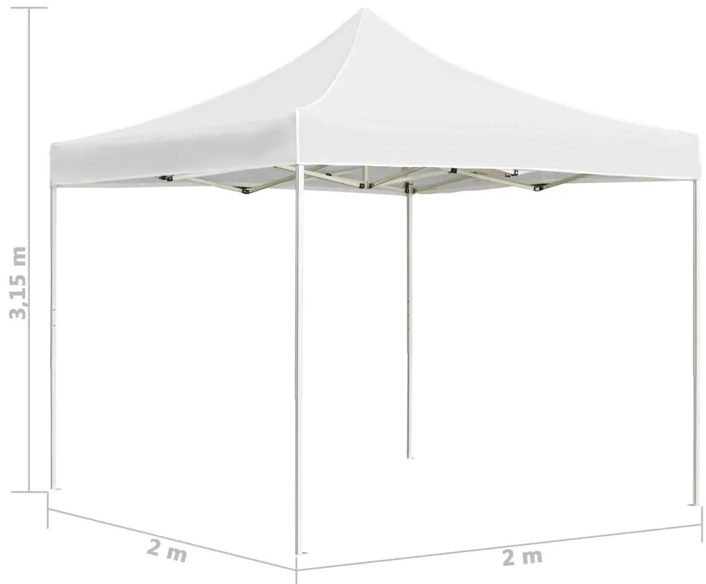 Tenda para festas dobrável profissional 2x2m alumínio branco