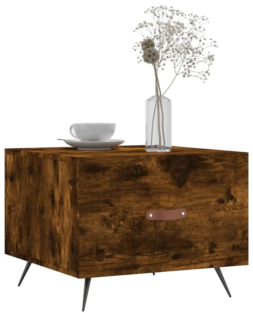 Mesa de centro 50x50x40 cm derivados de madeira carvalho fumado