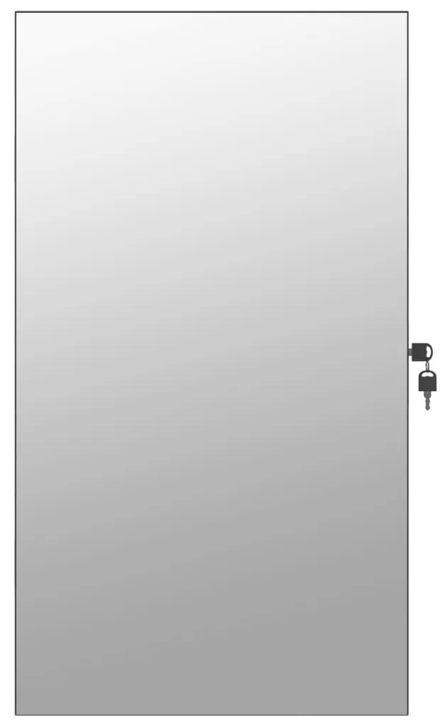 Móvel para joias de parede espelhado com luzes LED preto