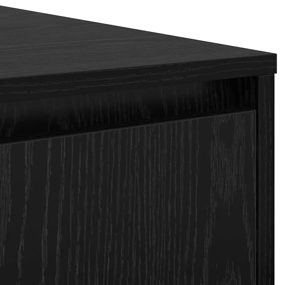 Mesa de centro com gaveta com armazenamento Carvalho preto 80 x 80 x 3
