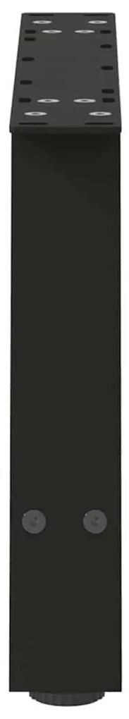 Pés para mesa de centro em formato A, 2 peças, preto, 60x(30-31) cm, a