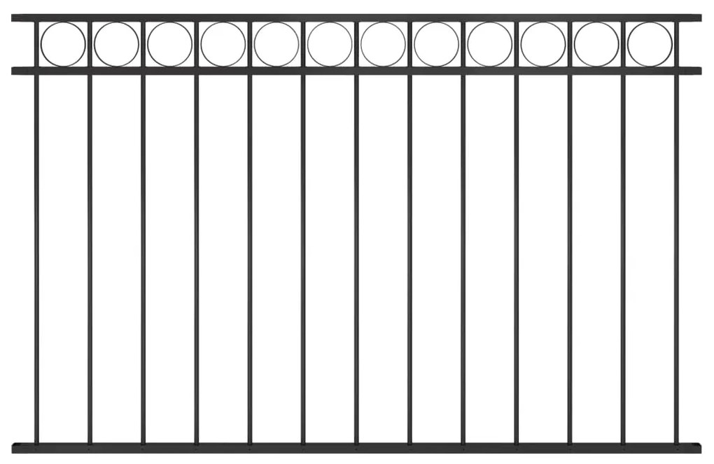 Painel de vedação 1,7x1 m aço preto