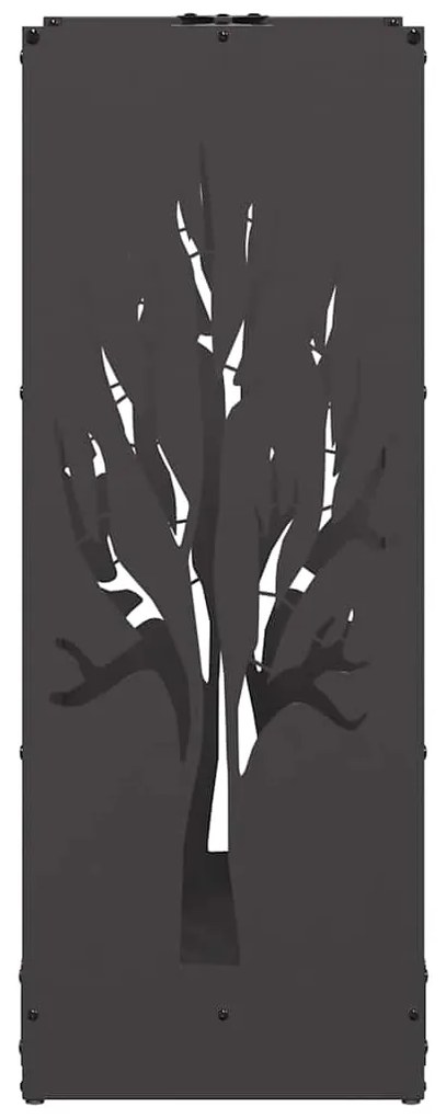 Suporte para lenha 40x30x80 cm aço laminado a frio preto