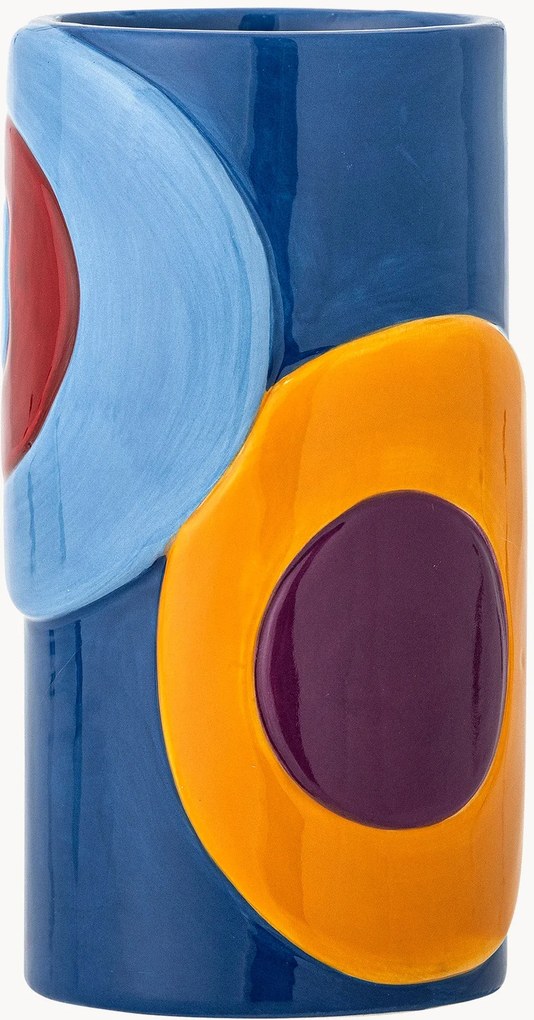 Jarra em grés design pintada à mão Polivia, Alt 18 cm