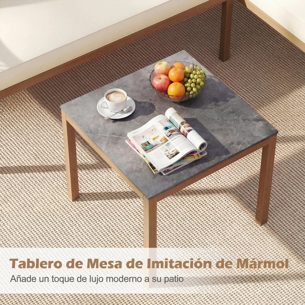 Conjunto de 3 Peças de Jardim: Sofá de 2 Lugares, Espreguiçadeira e Mesa de Centro, 118 x 171 x 64 cm, Estrutura Metálica Reforçada, Bege