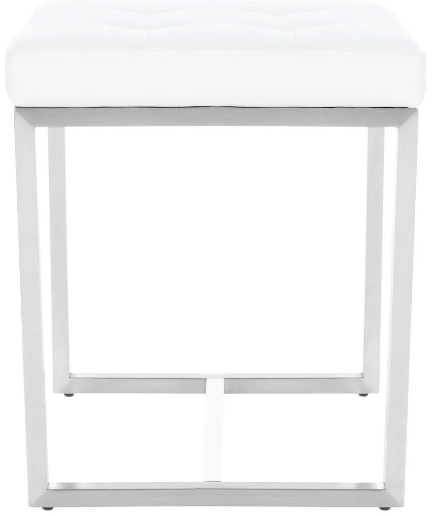 Banco Barci em couro sintético 48 x 40 x 40 cm Branco