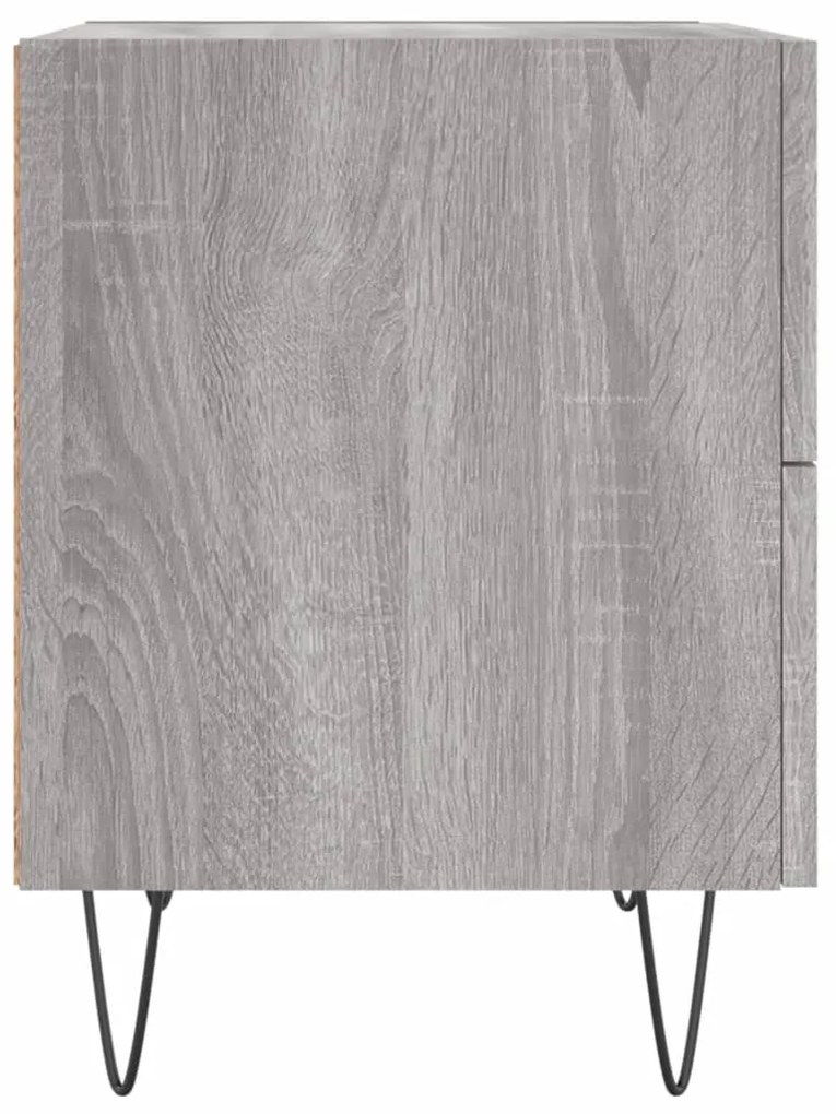 Mesas de cabeceira 2 pcs derivados de madeira sonoma cinza