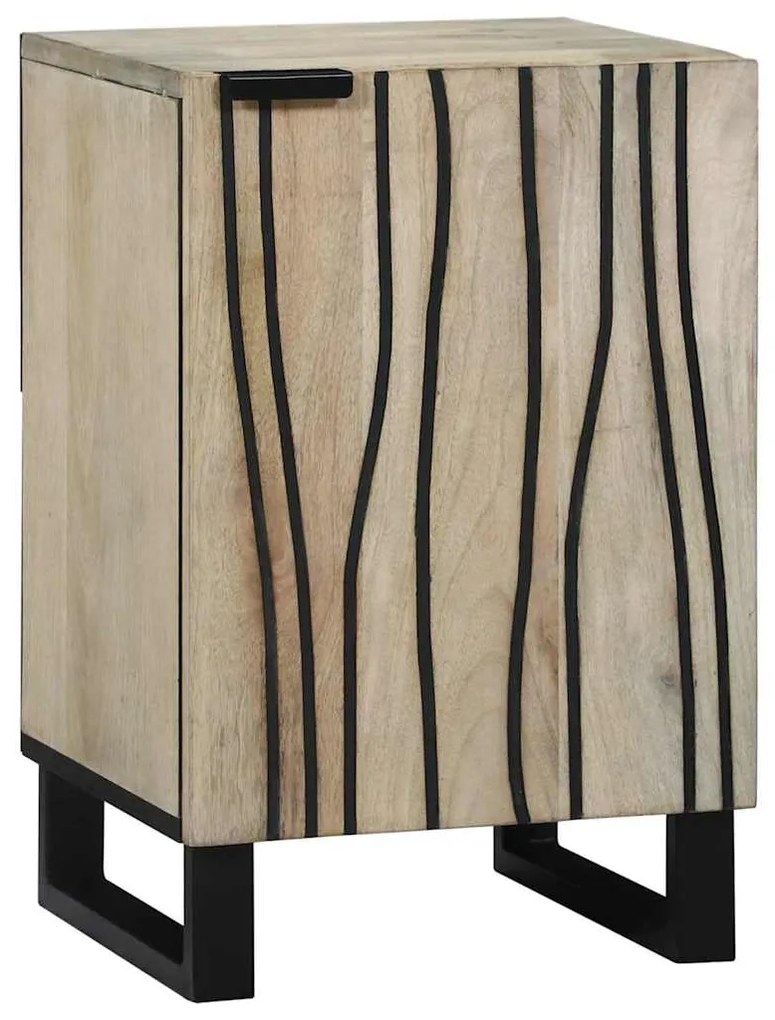 vidaXL Armário de Banheiro com porta Marrom e Preto 38 x 33.5 x 58 cm