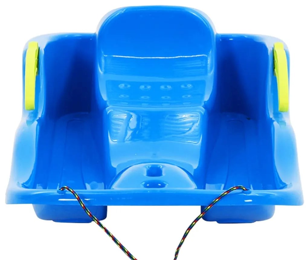 Trenó com travões 87x40x18 cm polipropileno azul