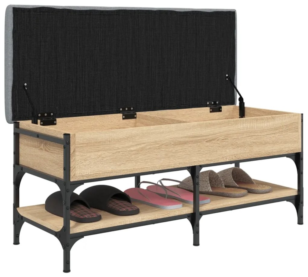 Banco sapateira 102x42x45 cm derivados madeira carvalho sonoma