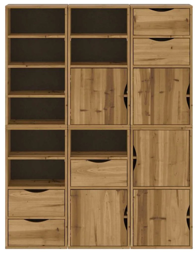 Móveis de apoio 6 pcs ODDA 40x24x79 cm pinho de madeira maciça