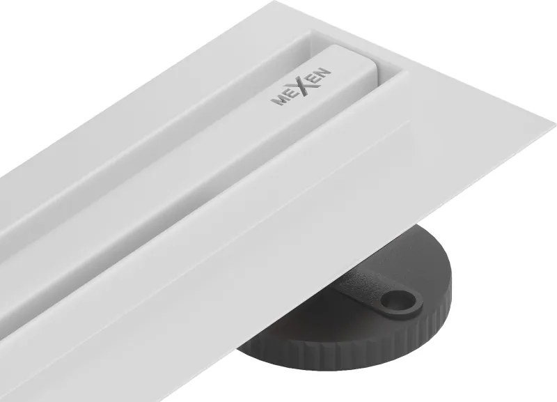 Mexen Flat 360° Slim ralo linear rotativo 160 cm, branco - 1241160