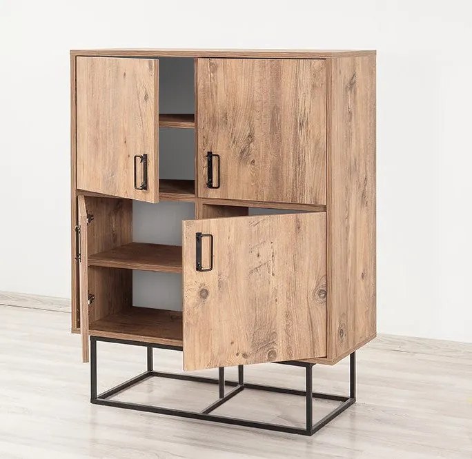 Armário Multiusos Quantum – Pinho Atlântico – 93x115x36 cm