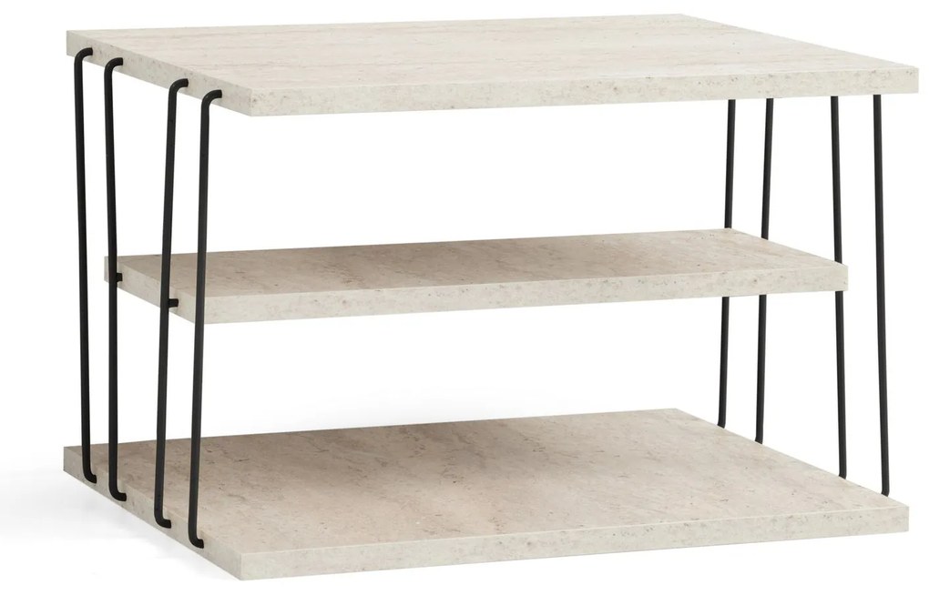 Mesa de Apoio Lifon – Travertine Black – 50x33x40 cm