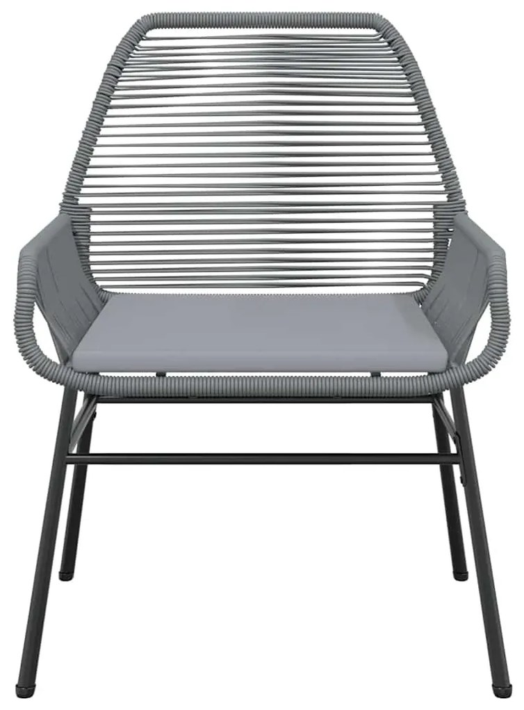 Conjunto jantar jardim 9 peças almofadas vidro vime cinzento PE