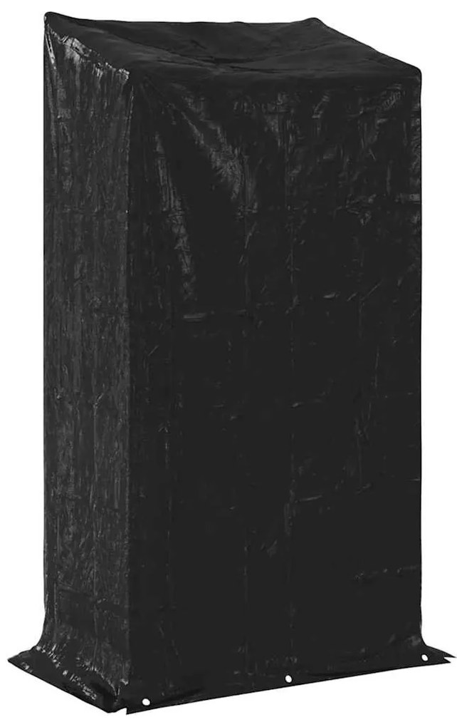 Rack de lenha com tampa de chuva 100x60x200 cm aço galvanizado