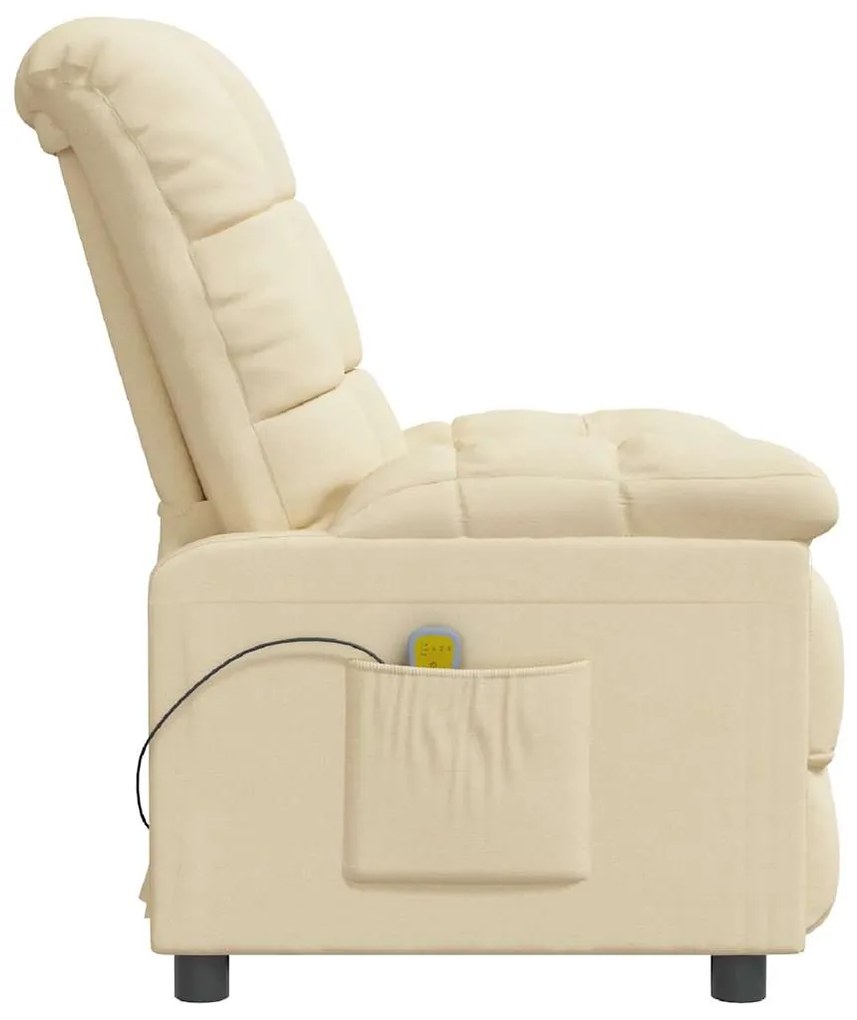 Poltrona de massagens tecido cor creme