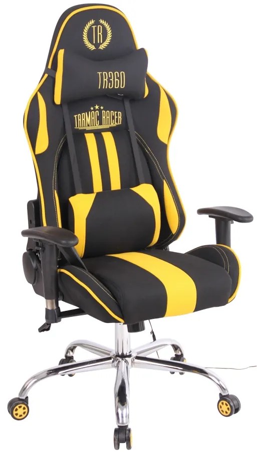 Cadeira Gaming Limit XM em tecido preto/amarelo