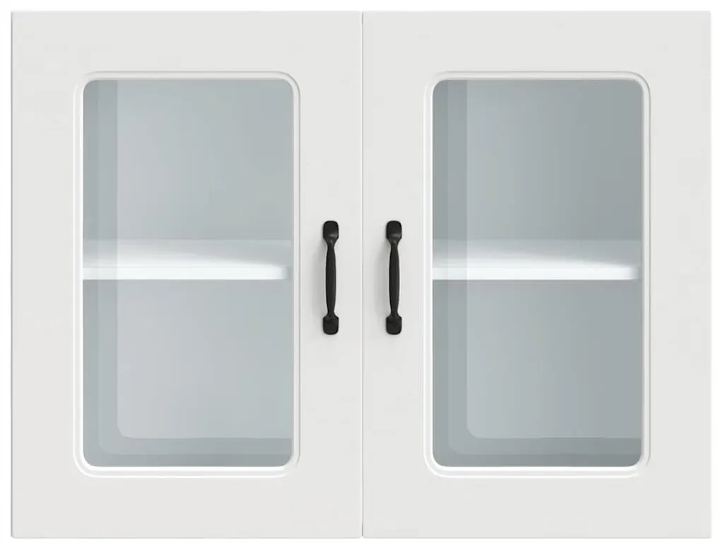 Armário de parede de cozinha porta vidro Kalmar branca