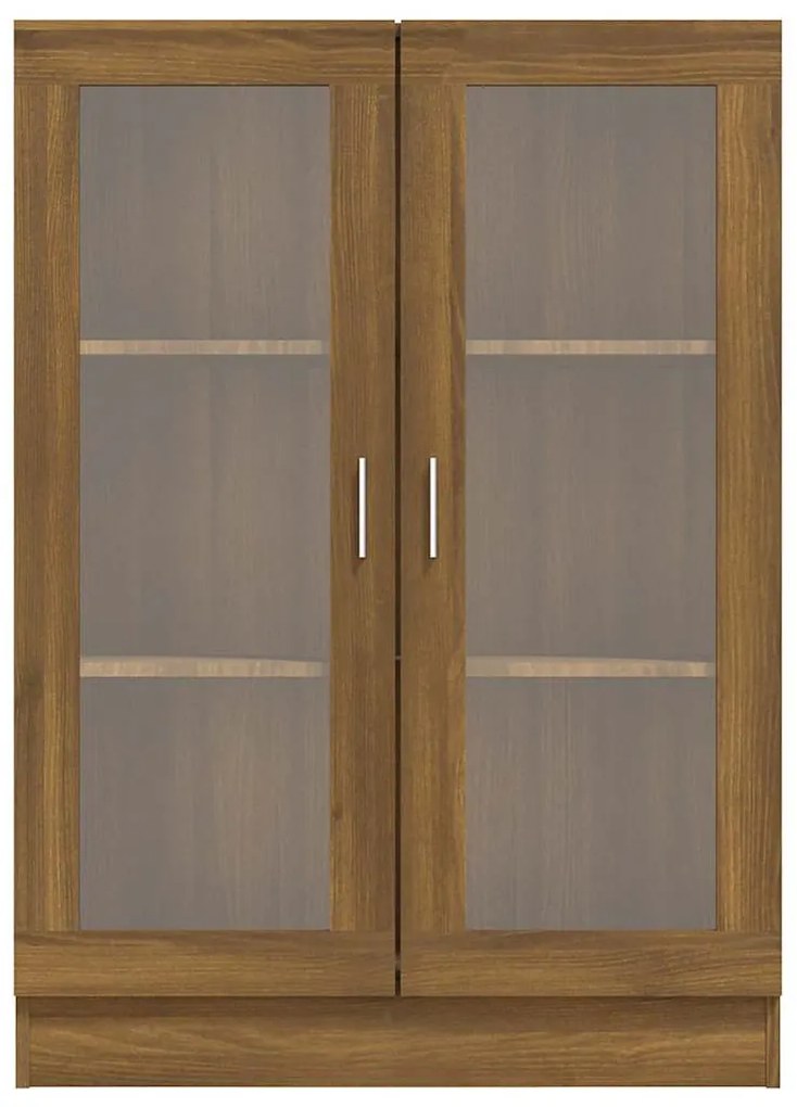 Vitrine 82,5x30,5x115 cm derivados de madeira carvalho castanho