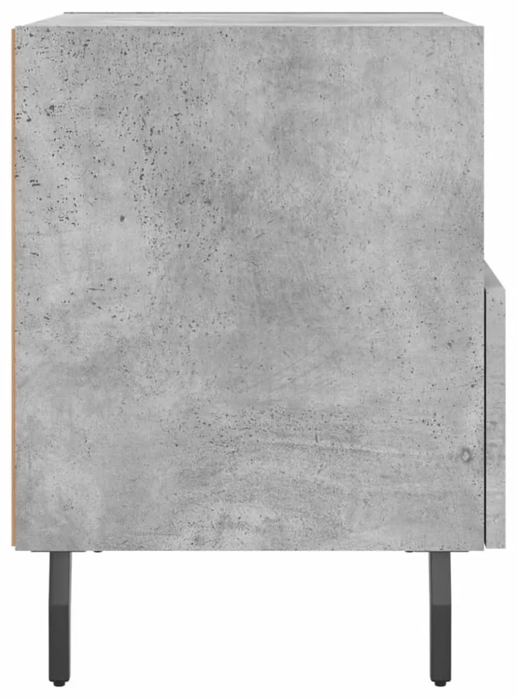 Mesas de cabeceira 2pcs derivados de madeira cinza cimento