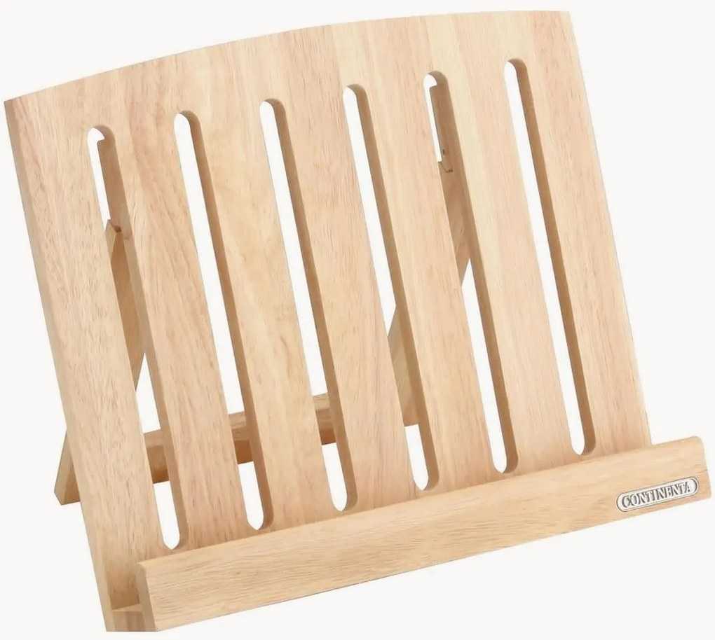 Suporte para livros de cozinha em madeira de seringueira Luke