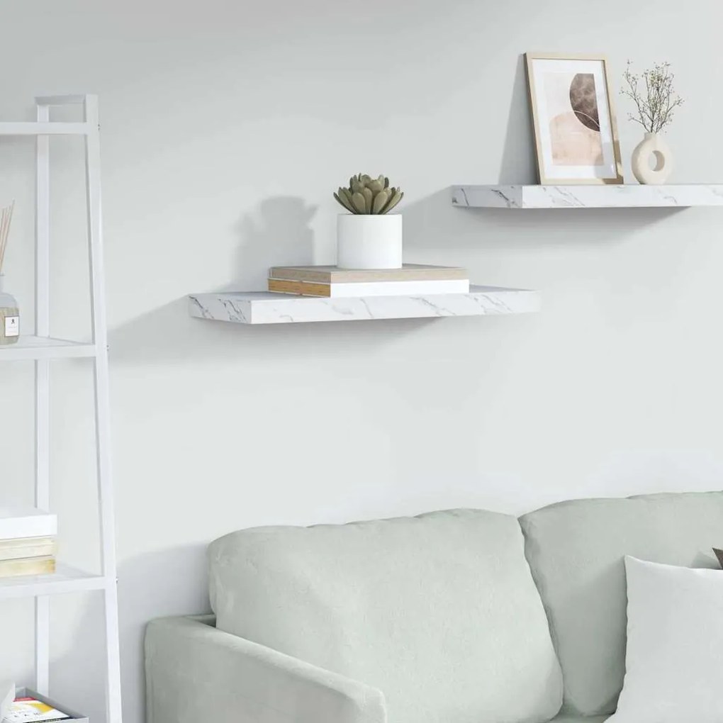 vidaXL Prateleira de Parede Mármore Branco 50 x 23 x 4 cm