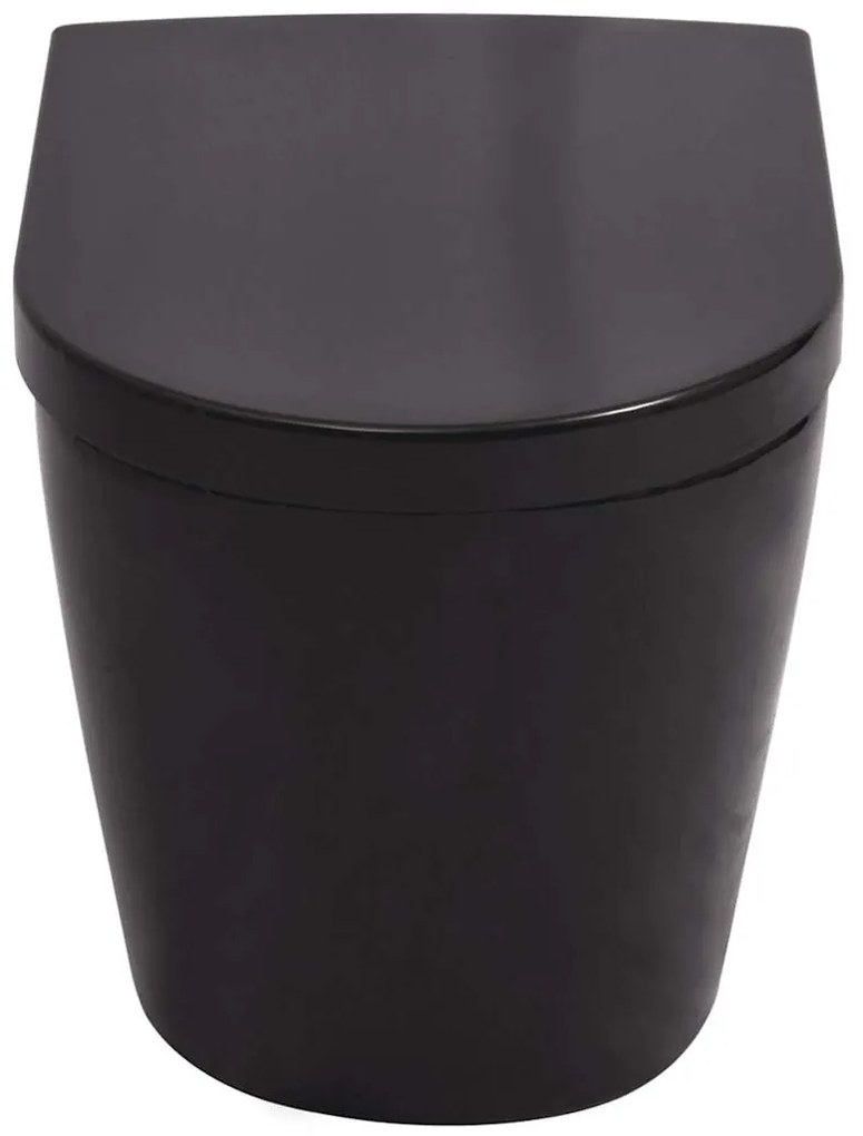 Sanita de parede com cisterna oculta, cerâmica, preto