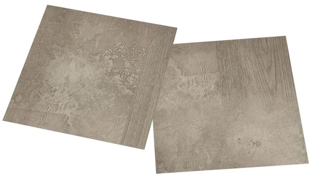 Tábuas de soalho autoadesivas 20 pcs 1,86 m² PVC cinzento