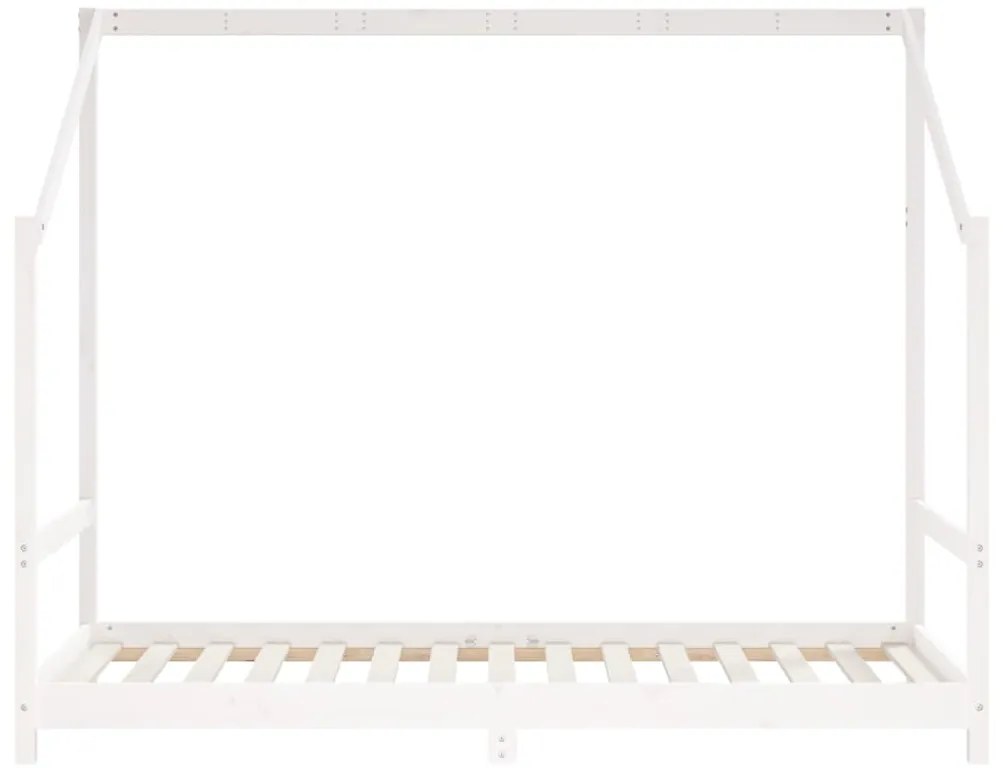 Estrutura de cama infantil 90x190 cm pinho maciço branco
