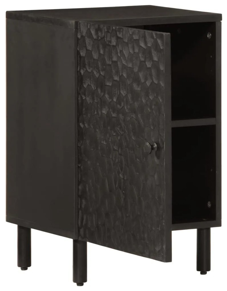 Armário de casa de banho 38x33x58 cm mangueira maciça preto